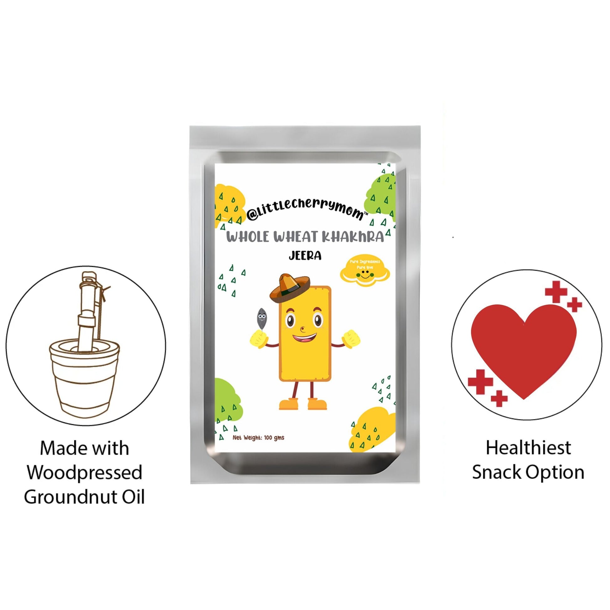 Littlecherrymom Whole Wheat Khakhra ?Jeera | Swadesiicart
