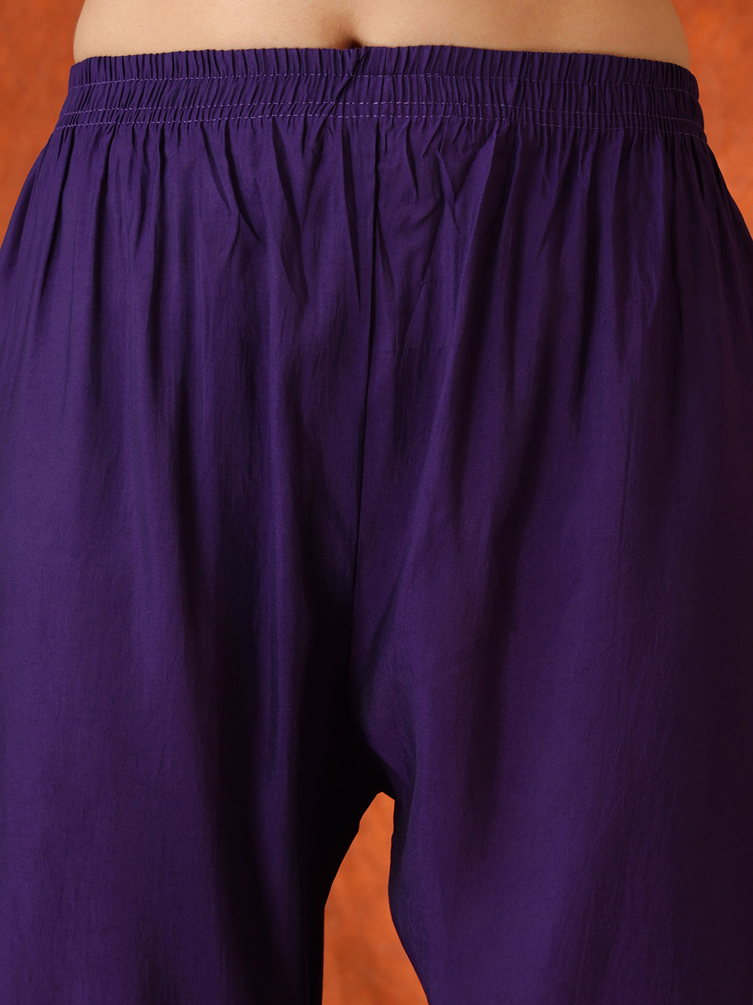 Hand Embroidered Kurta With Pant & Embroidered Dupatta, Purple - Hiral Fashion