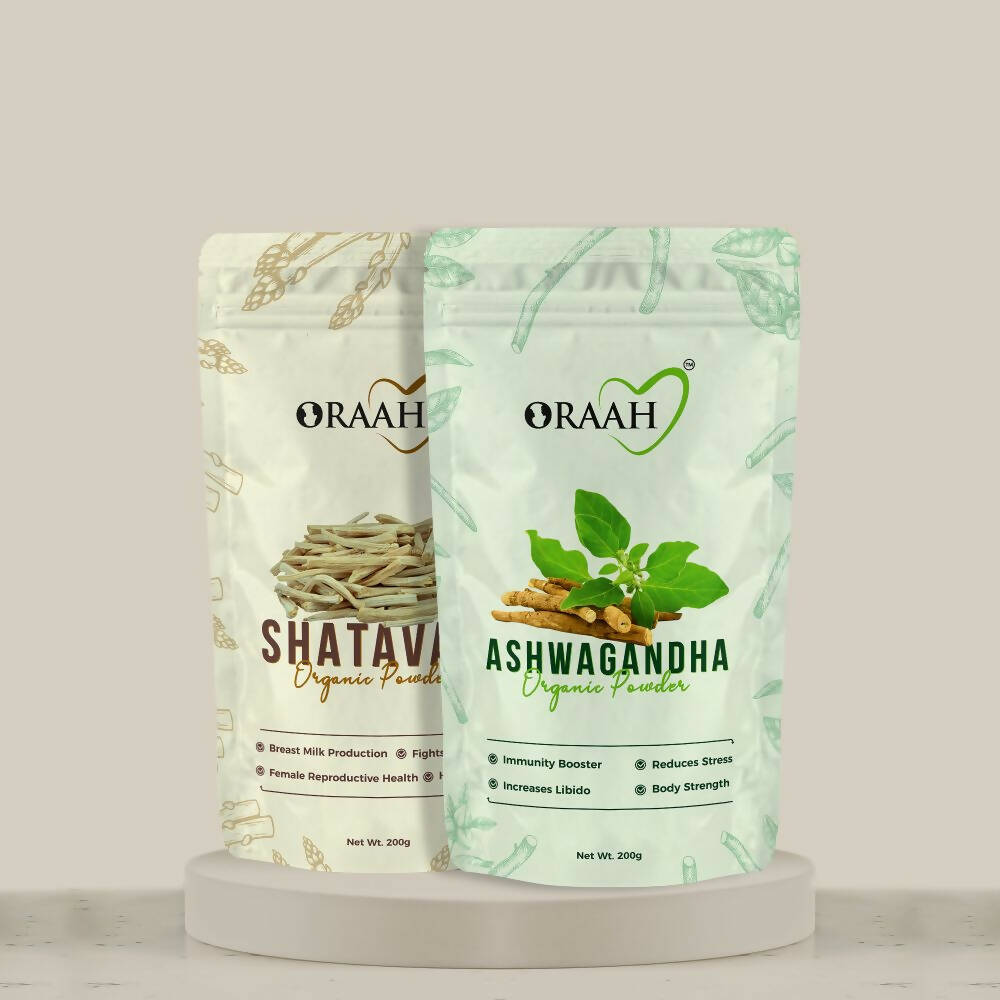 Oraah Shatavari & Ashwagandha Herbal Powders Combo 
