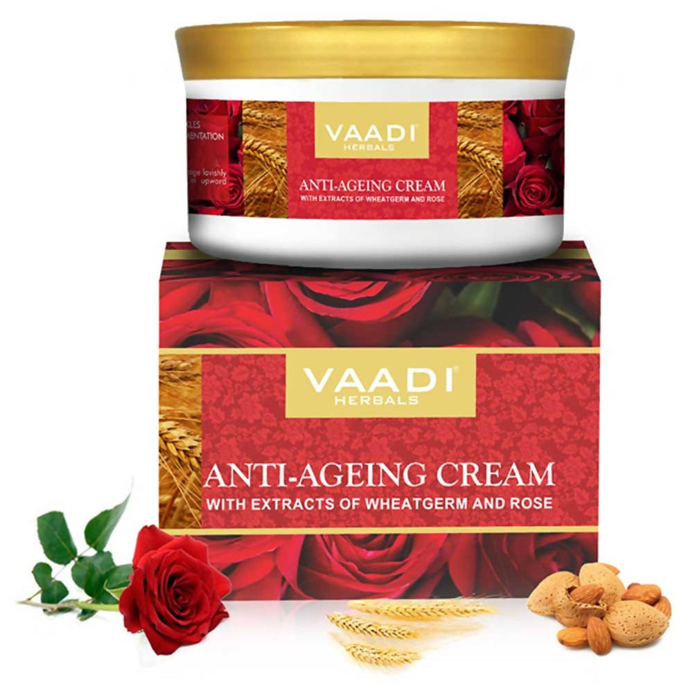 Vaadi Herbals Value Anti Ageing Cream, Almond Wheatgerm Oil and Rose  Grab2Buy Vaadi Herbals Grab2Buy