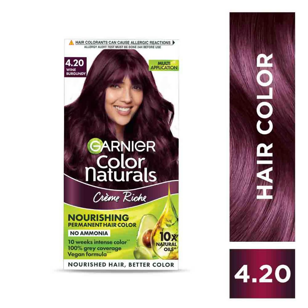 Garnier Color Naturals Creme Riche Hair Color - Shade 4.20 Wine Burgundy 