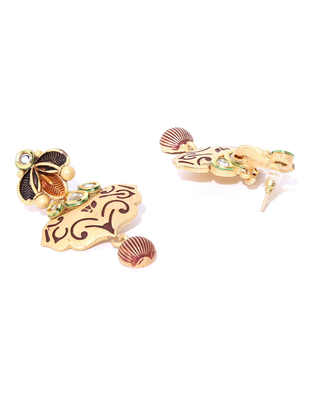 Priyaasi Women Kundan Gold Plated Floral Jewellery Set - Grab2buy