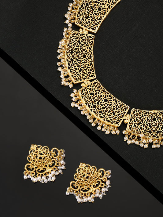 Priyaasi Women Beads Gold Plated Jewellery Set - Grab2buy