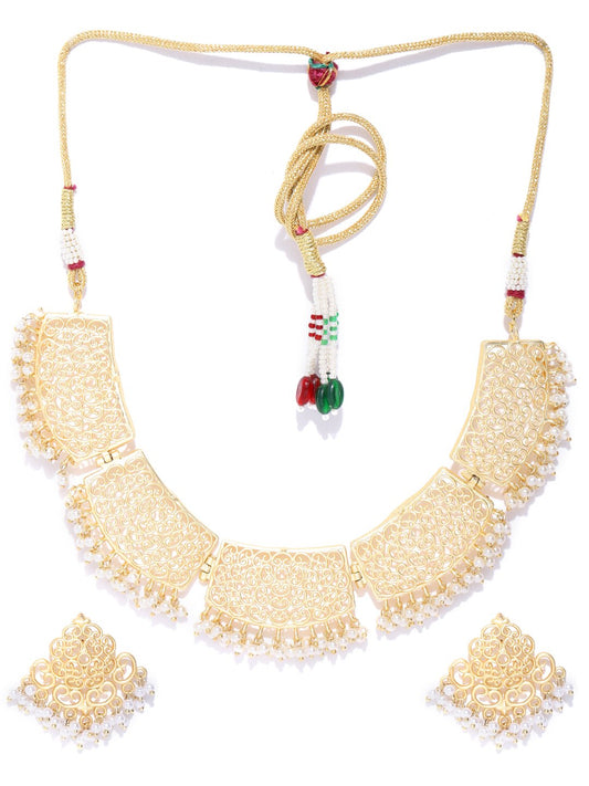 Priyaasi Women Beads Gold Plated Jewellery Set - Grab2buy