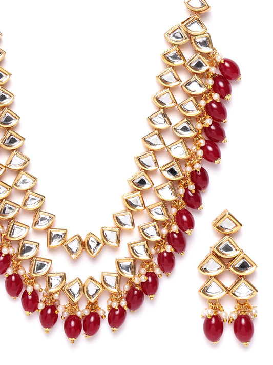 Priyaasi Women Kundan Gold Plated Jewellery Set - Grab2buy