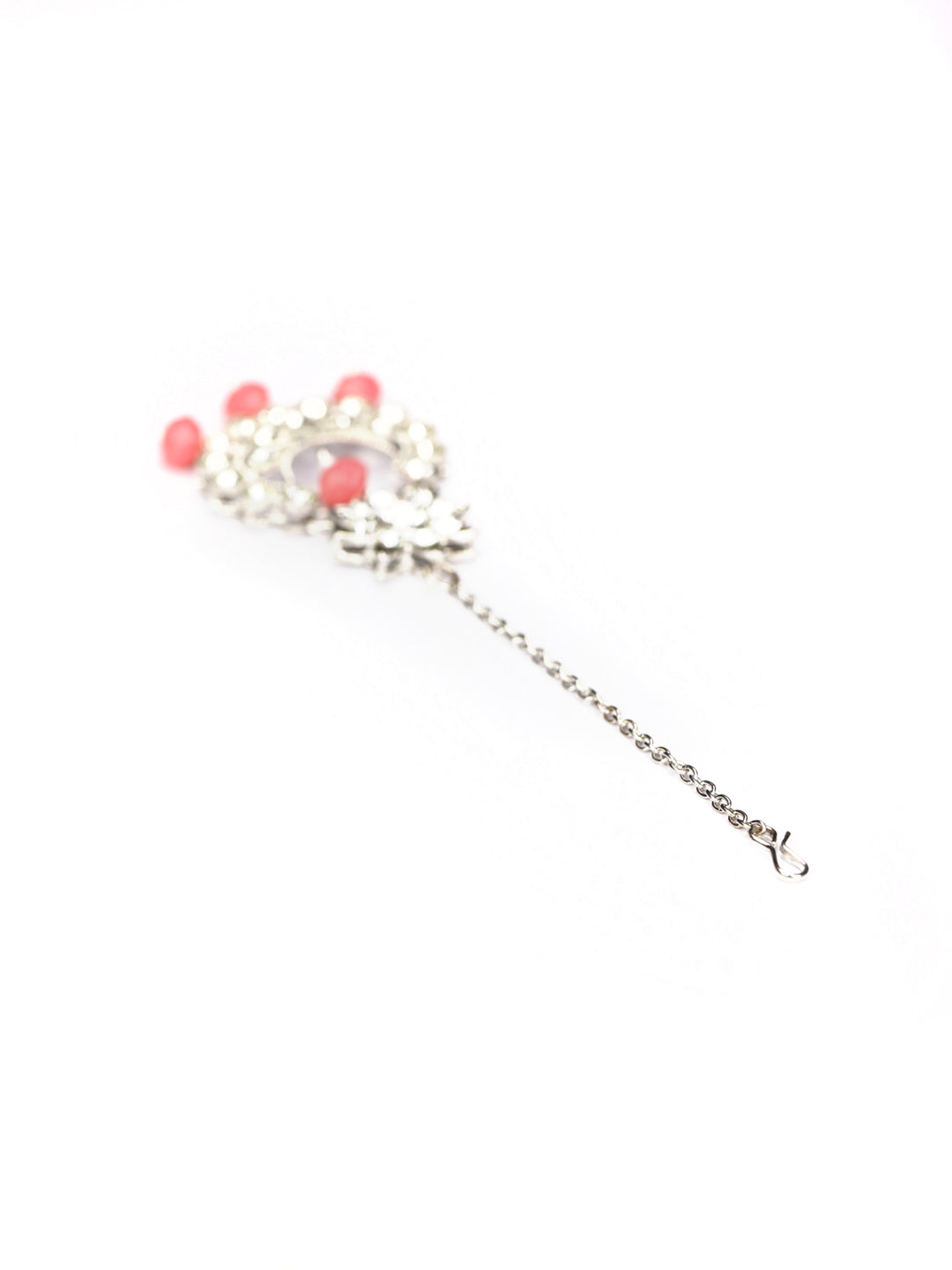 Priyaasi Women Orange Silver-Plated Jewellery Sets - Grab2buy