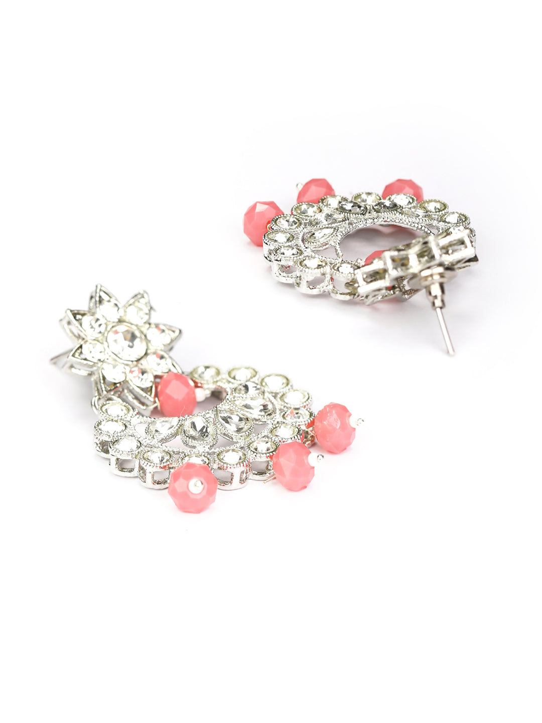 Priyaasi Women Orange Silver-Plated Jewellery Sets - Grab2buy