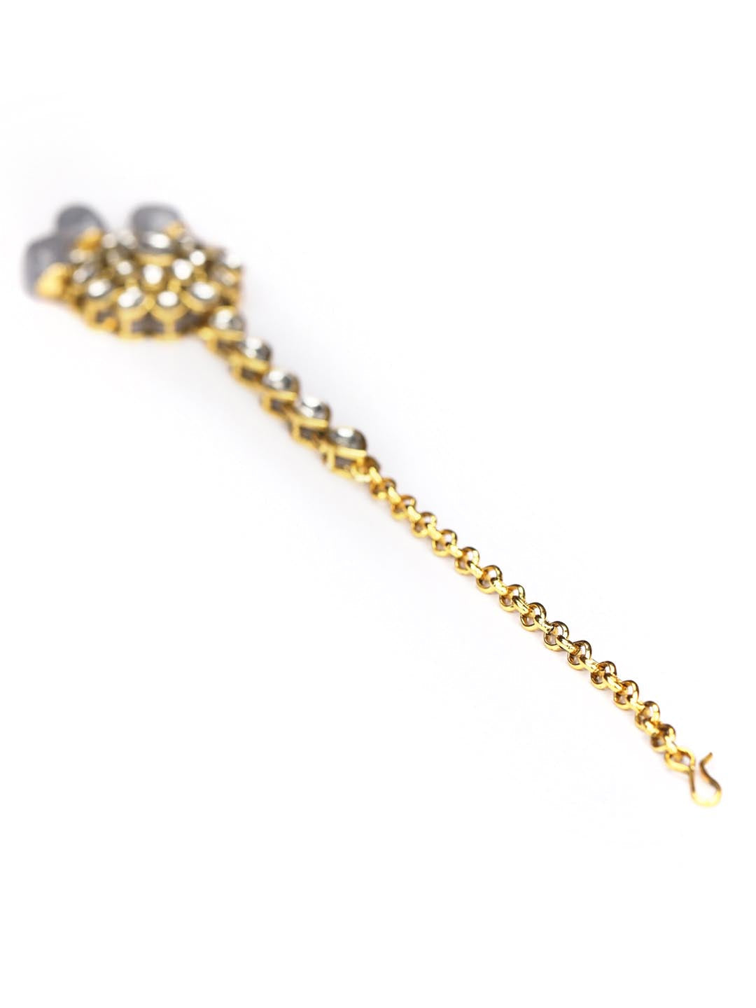 Priyaasi Women Kundan Gold Plated Jewellery Set with MaangTikka - Grab2buy