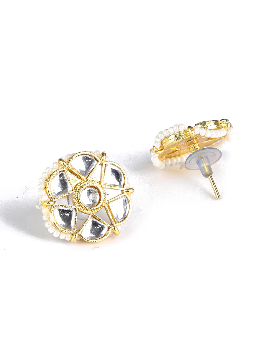 Priyaasi Women Mint Green White Kundan Gold Plated Choket Set - Grab2buy