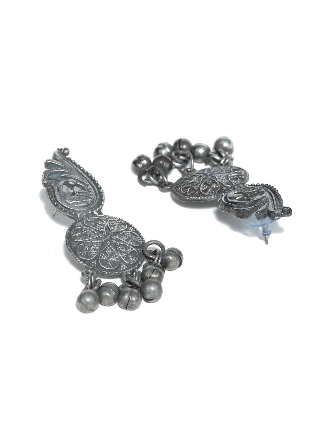 Priyaasi Women Ghungroo German Silver Plated Jewellery Set - Grab2buy