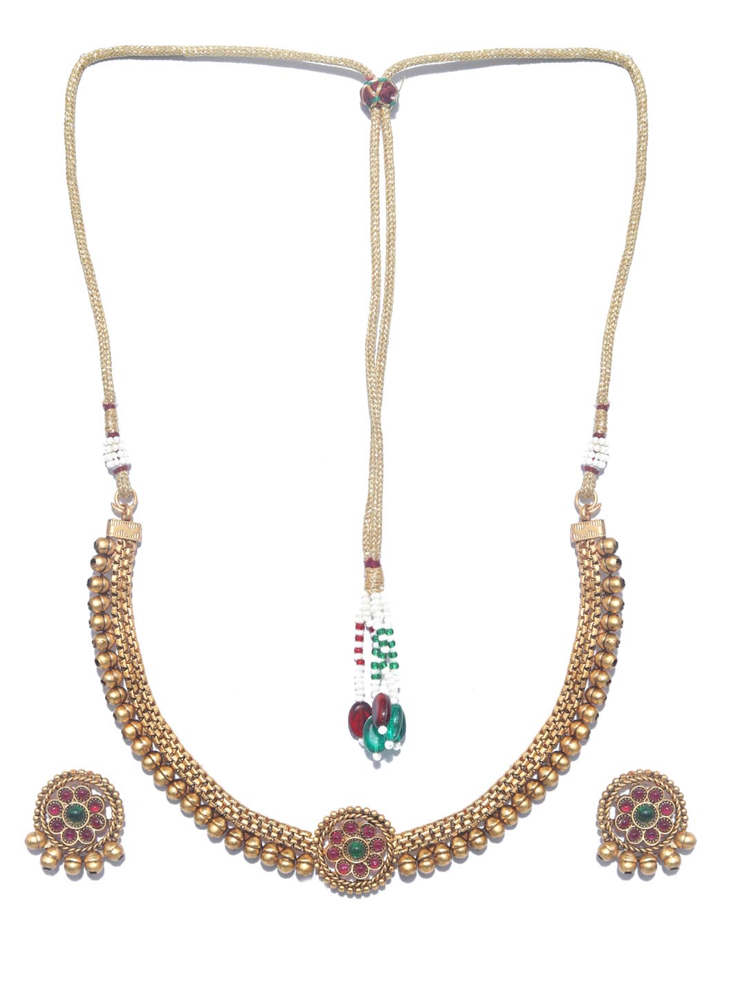 Priyaasi Women Ruby Gold Plated Jewellery Set - Grab2buy