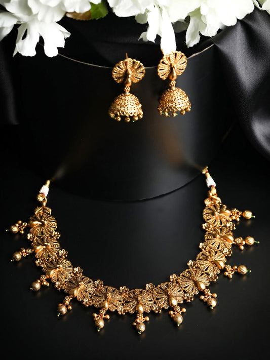 Priyaasi Women Emerald Gold Plated Jewellery Set - Grab2buy