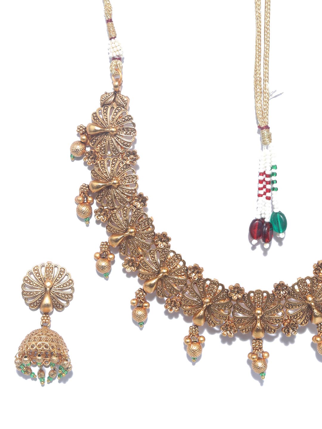 Priyaasi Women Emerald Gold Plated Jewellery Set - Grab2buy