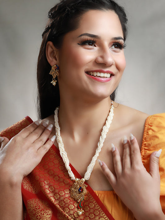 Priyaasi Women Gold Plated Peacock Jewellery Set - Grab2buy