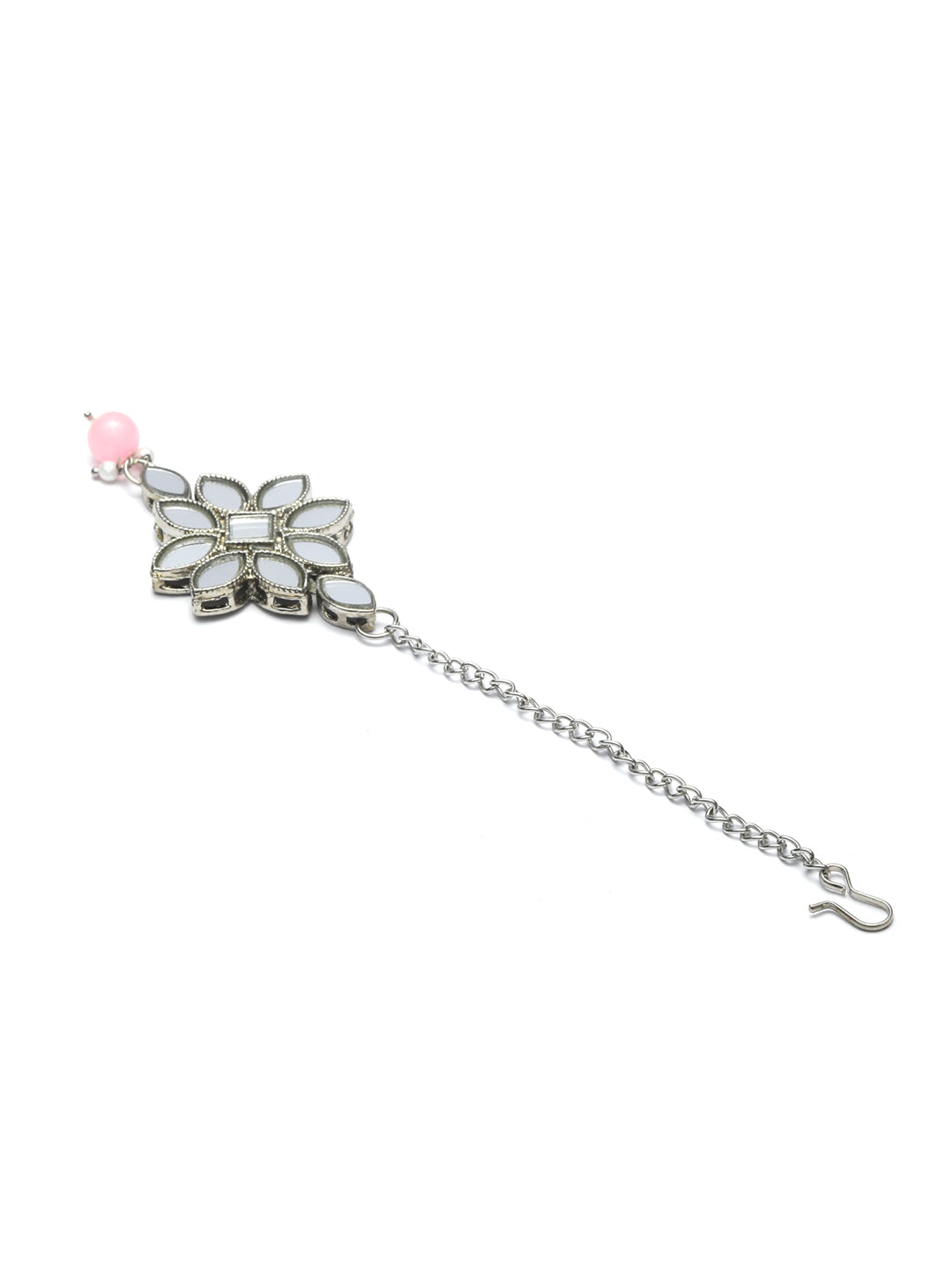 Priyaasi Women Classic American Diamond Rose Gold Floral Jewellery Set - Grab2buy