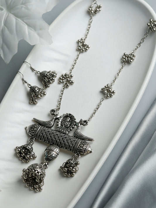 Priyaasi Women Tribal Ganesha Oxidised Jewellery Set - Grab2buy