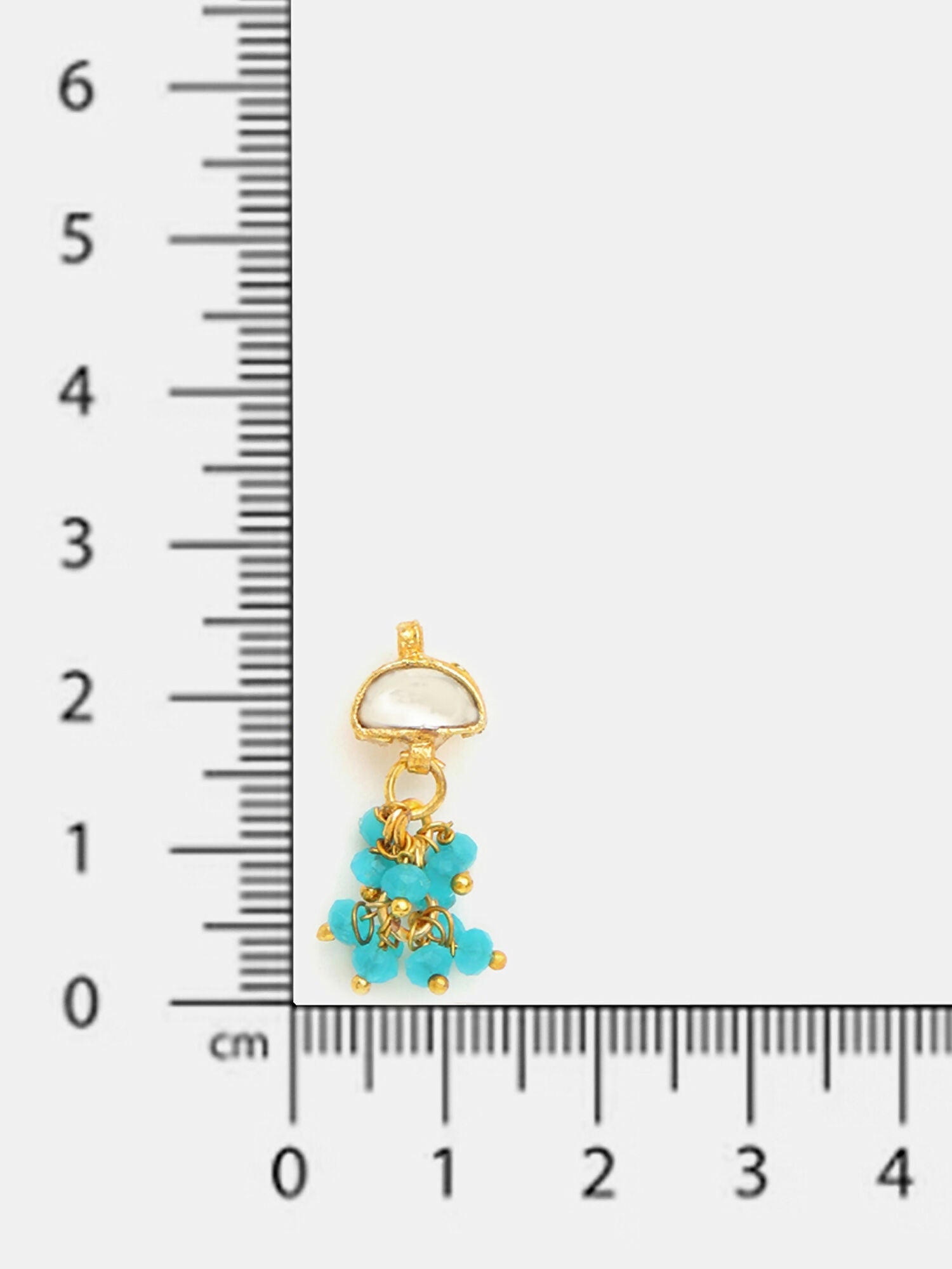 Ruby Raang Pearl Stone Drops Earrings
