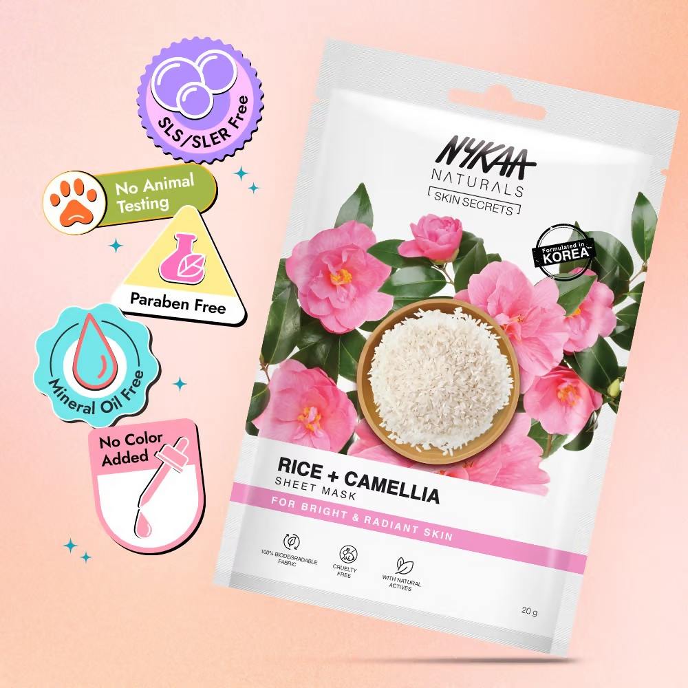 Nykaa Rice & Camellia Sheet Mask