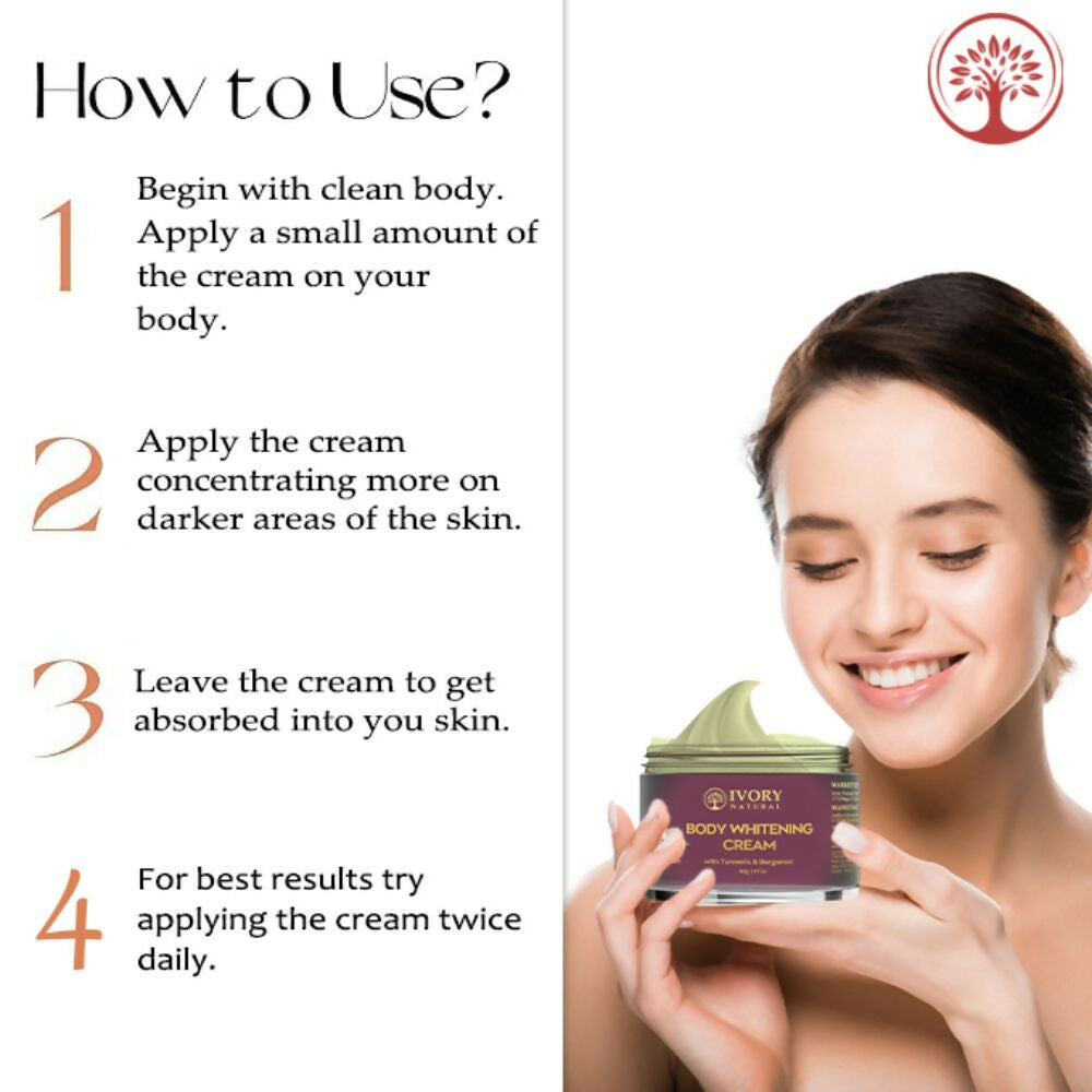 Ivory Natural Body Whitening Cream - Achieve Even Skin Tone And Smooth Texture For A Radiant Glow | Swadesiicart
