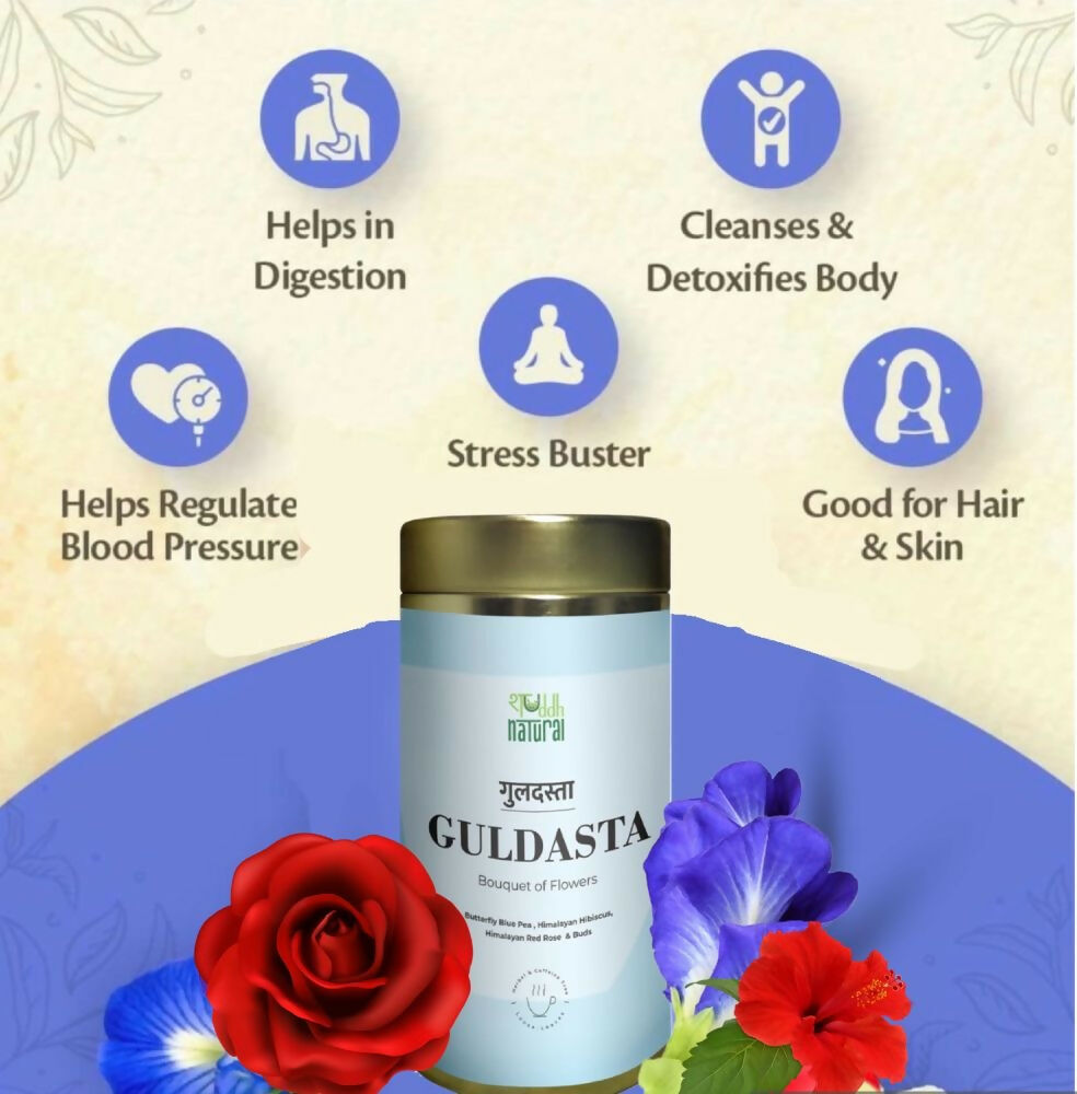 Shuddh Natural Brain Booster Guldasta Floral Tea 