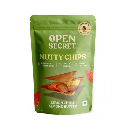 Open Secret Lemon Chilli Almond Butter Nutty Chips 