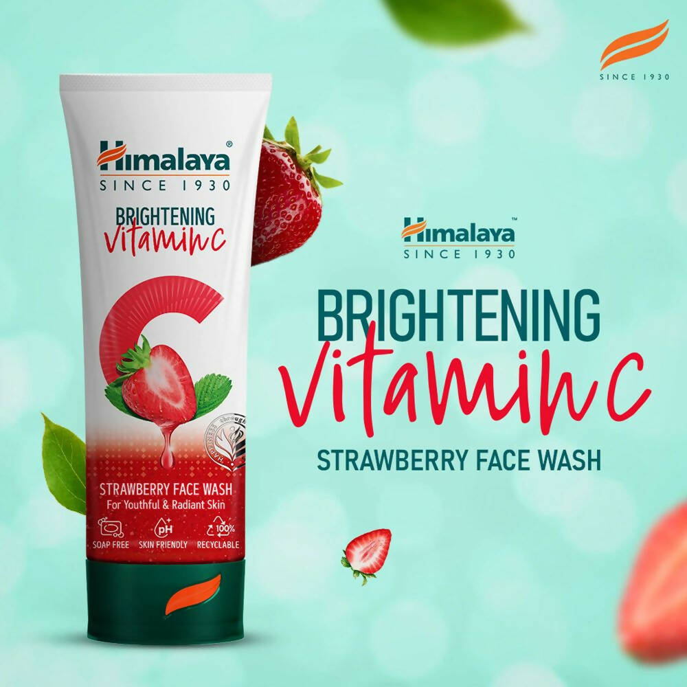 Himalaya Herbals Brightening Vitamin C Strawberry Face Wash - Distacart
