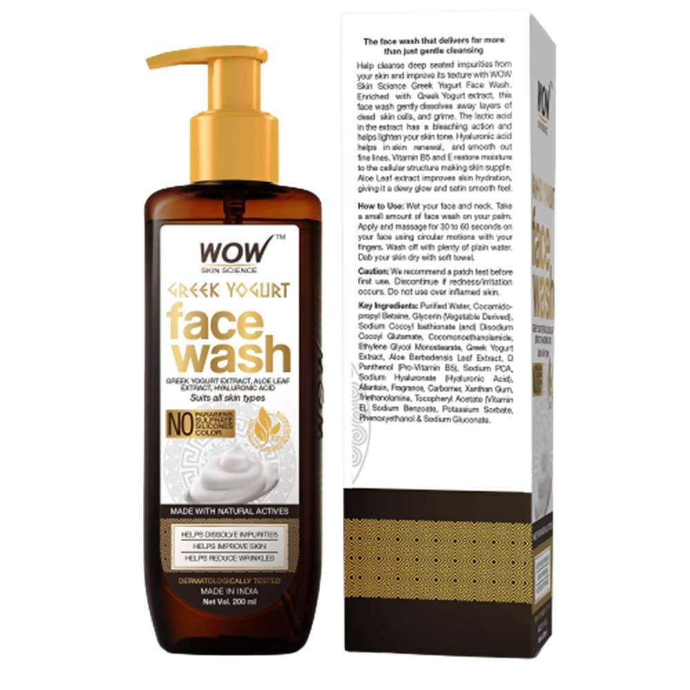 Wow Skin Science Greek Yoghurt Face Wash  Grab2Buy Wow Skin Science Grab2Buy