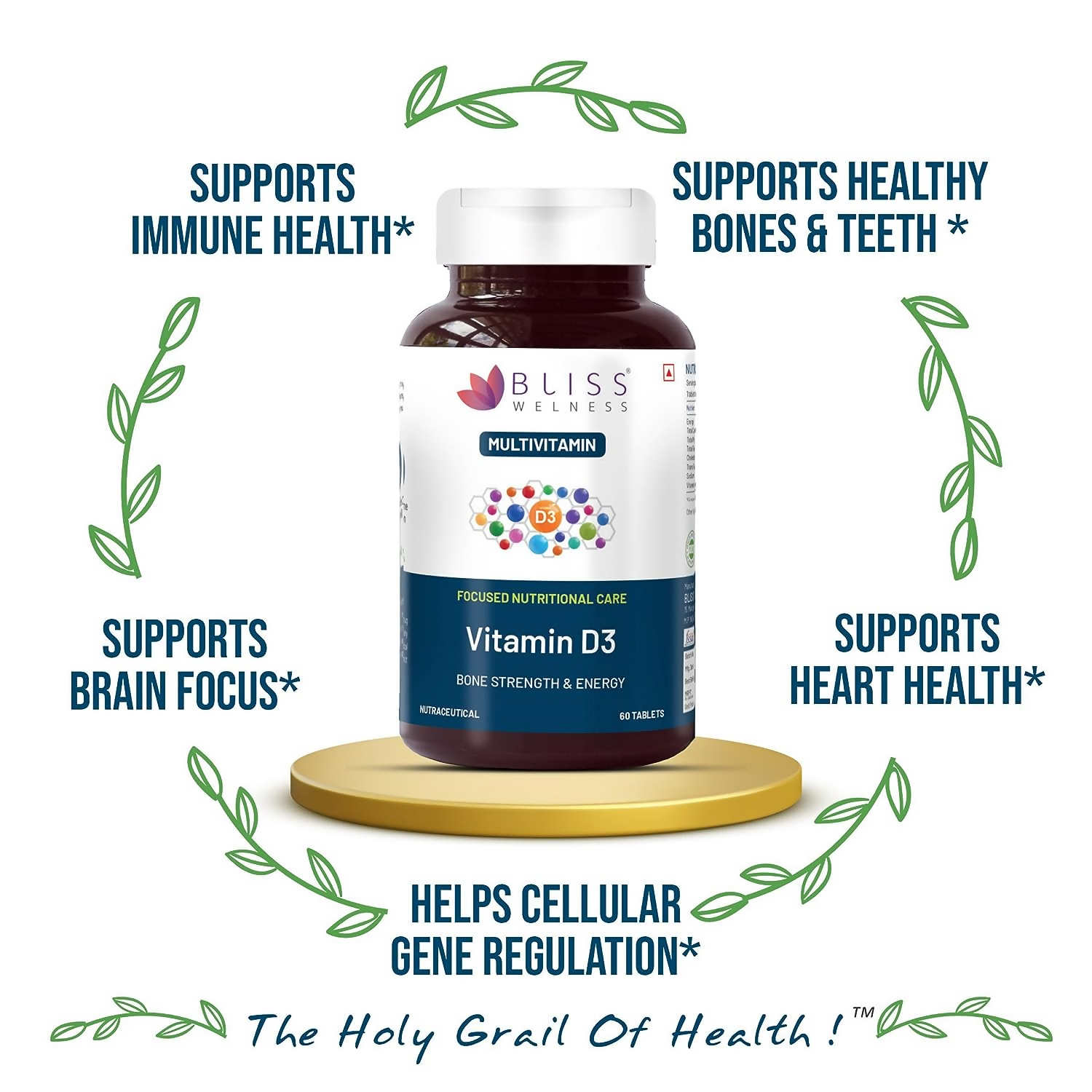 Bliss Welness Vitamin D3 Tablets 