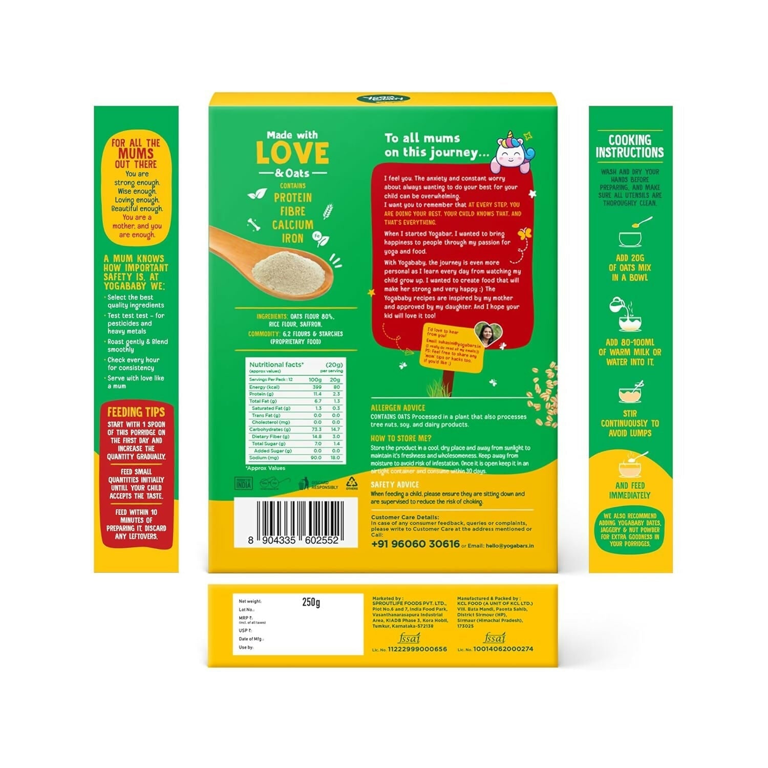 Yoga Bar Yogababy Saffron & Oats Mix, Healthy Porridge Mix For Infants, Kids, Children  Grab2Buy Yoga Bar Grab2Buy