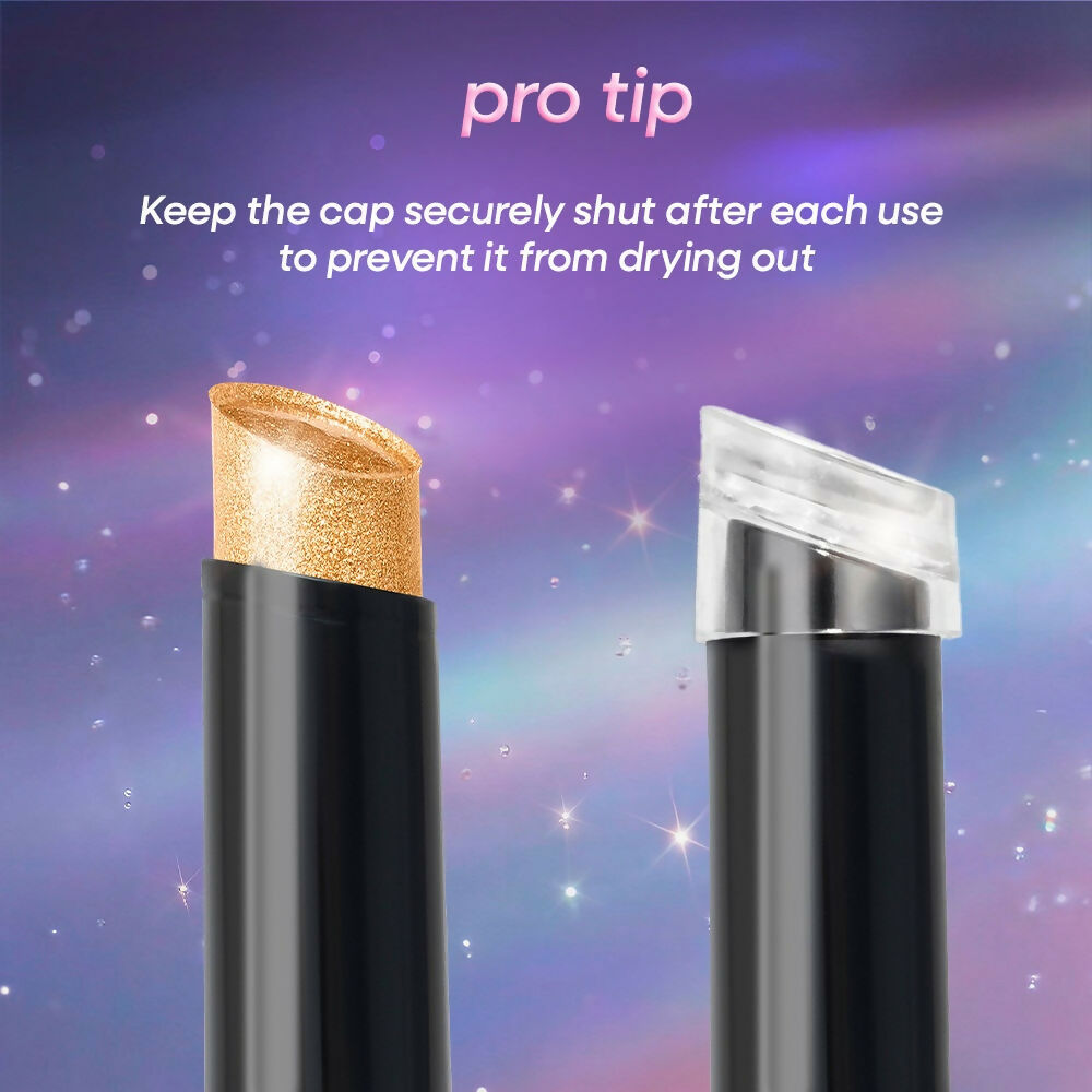 Nykaa Diamond Jelly Cooling Shimmer Eyeshadow Stick - Multi-Use, High Shine Glitter - Icy