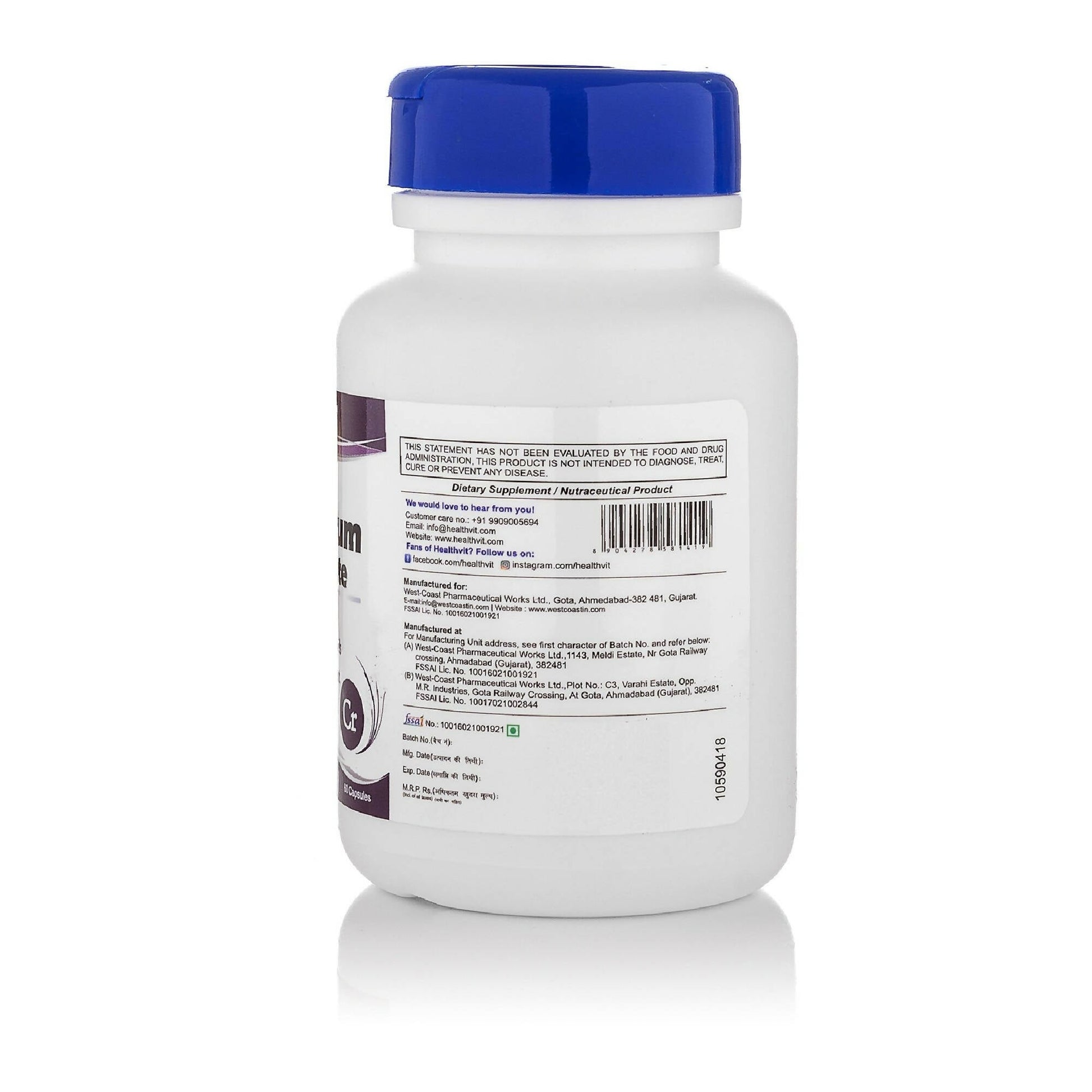 Healthvit Chromium Picolinate 200mcg Capsules - Grab2buy