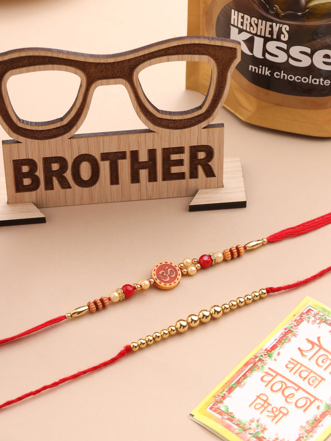 NVR Men's Set of 2 Red Religious Thread Rakhi, Combo for Rakshabandhan | Grab2Buy