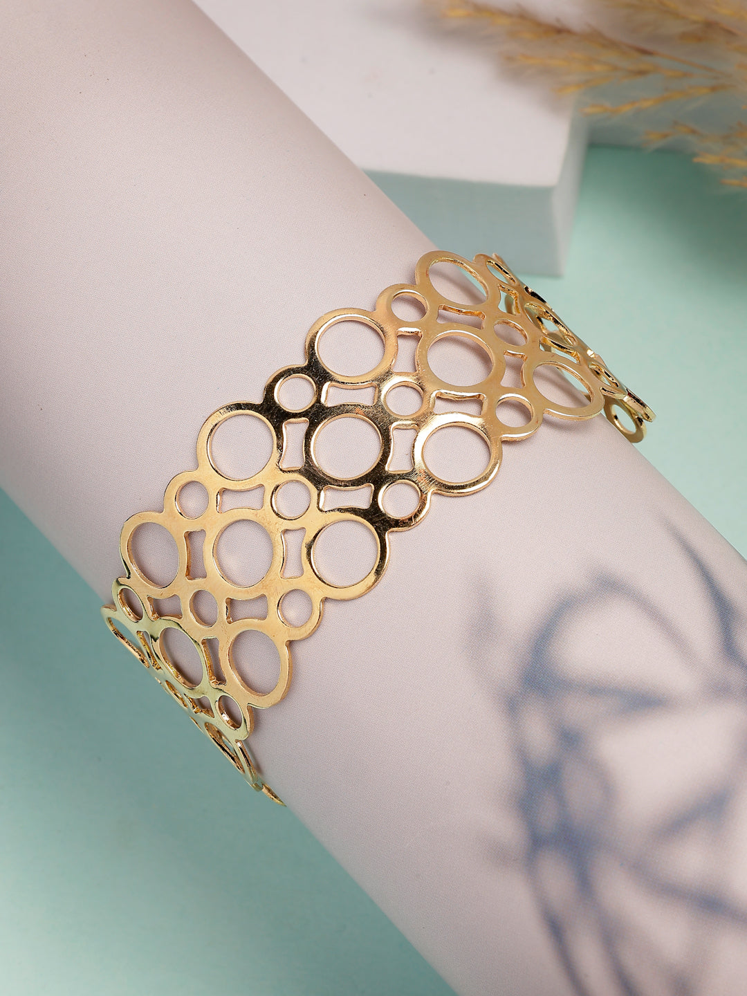 NVR Women's Gold-Polished Cuff Bracelet