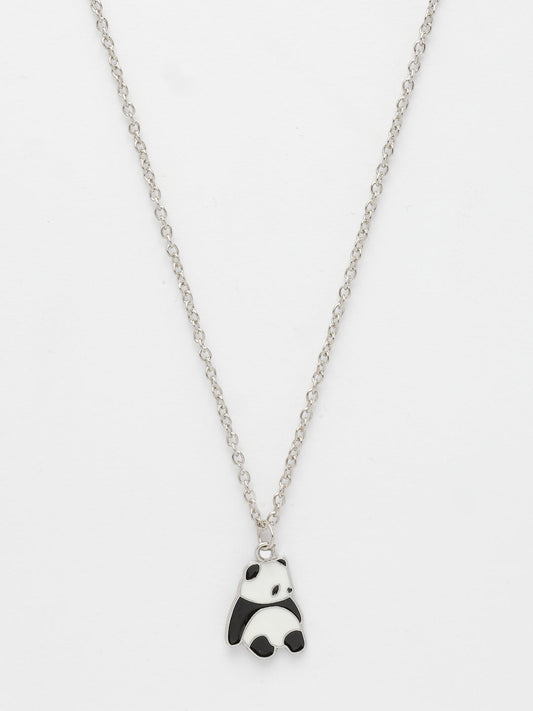NVR Women's Silver-Plated Chain With Panda Pendant