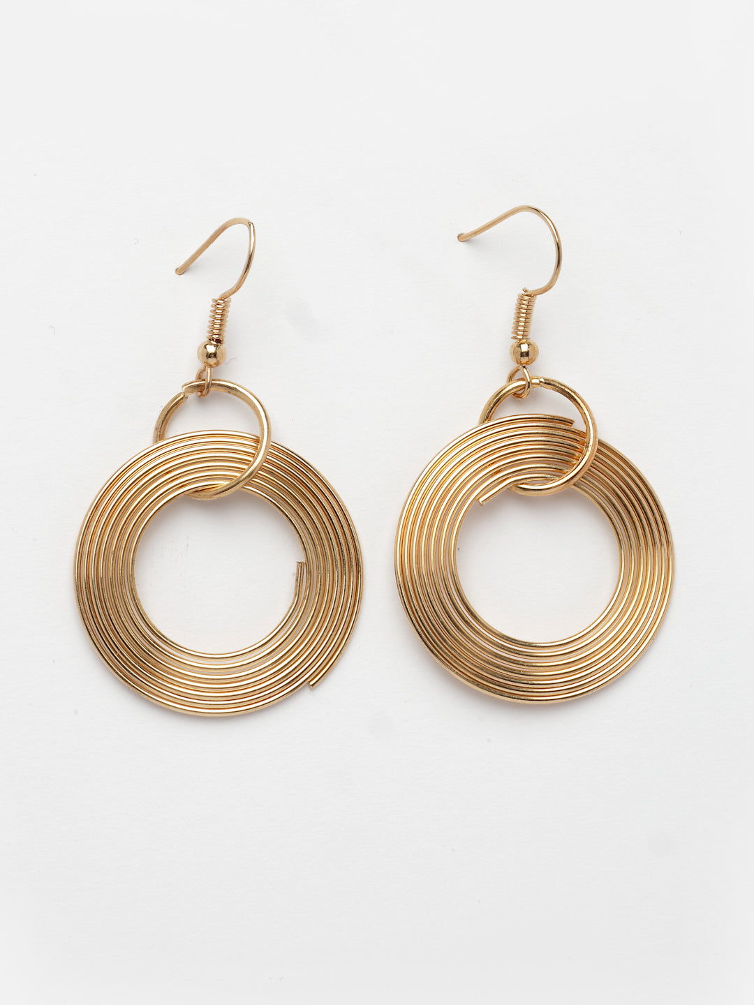 NVR Women's Gold-Polished Circular Shaped Jewellery set NR Retail-NVR