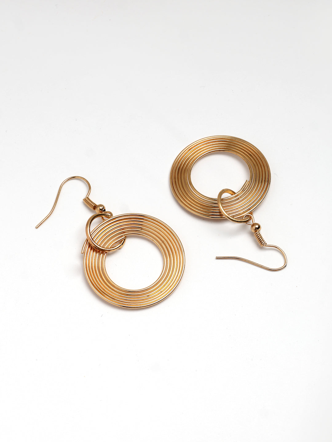 NVR Women's Gold-Polished Circular Shaped Jewellery set NR Retail-NVR