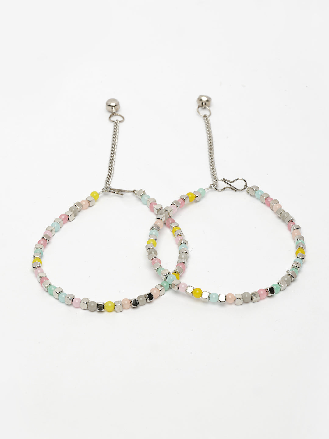 NVR Women's Multi-Coloured Artificial Beads Anklet 