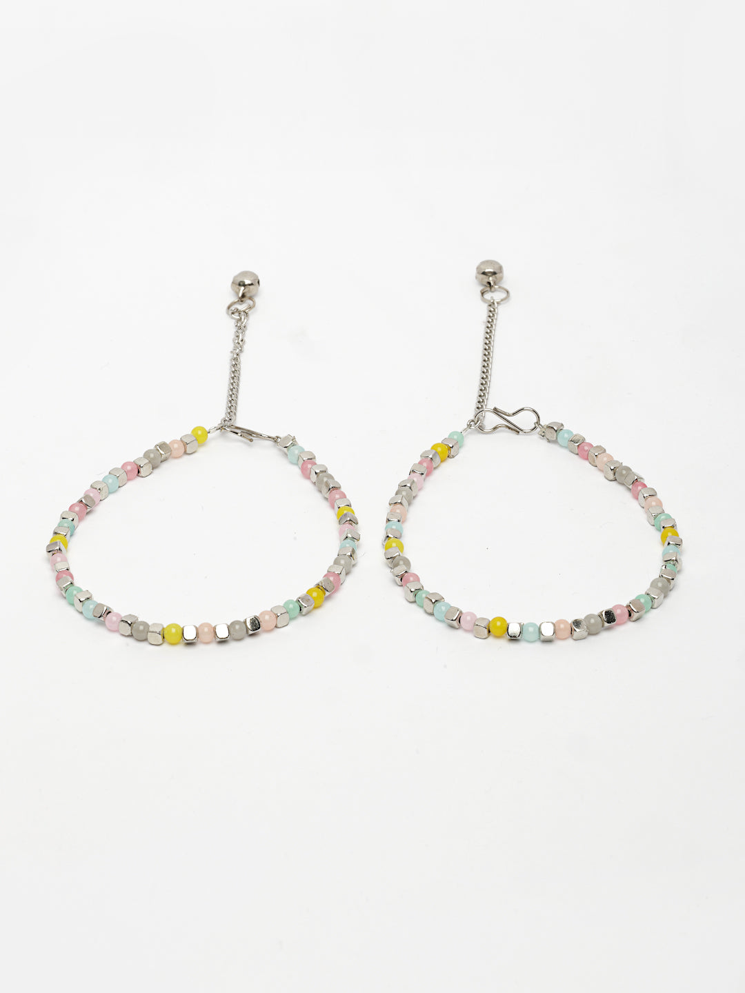 NVR Women's Multi-Coloured Artificial Beads Anklet 