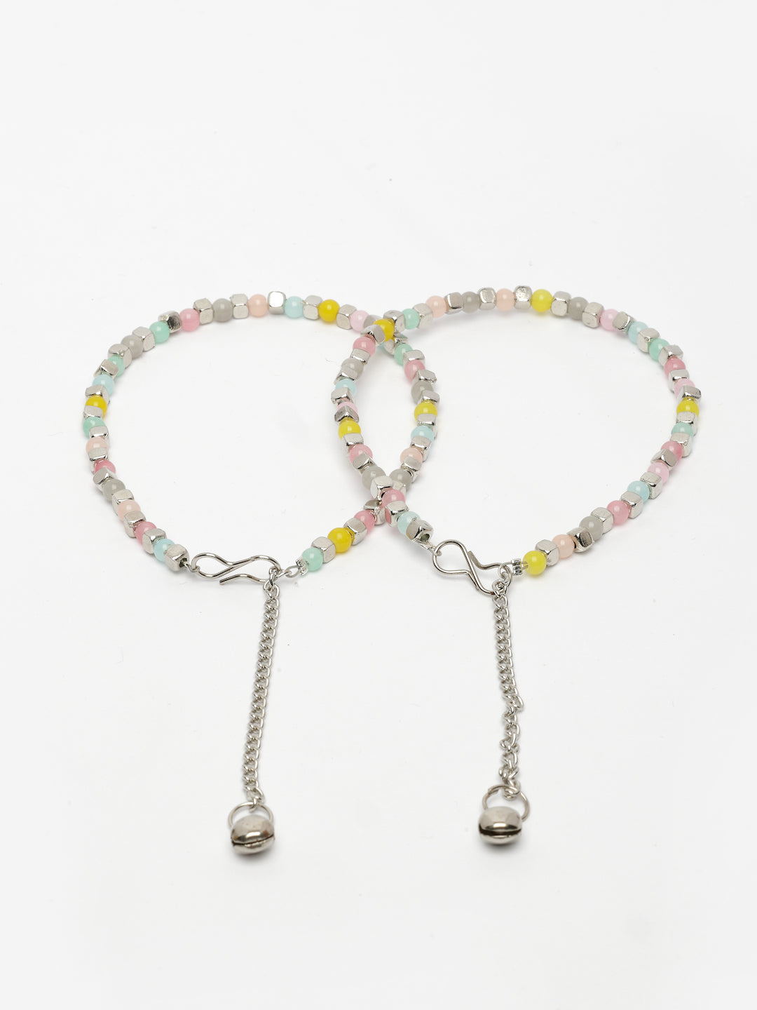 NVR Women's Multi-Coloured Artificial Beads Anklet 