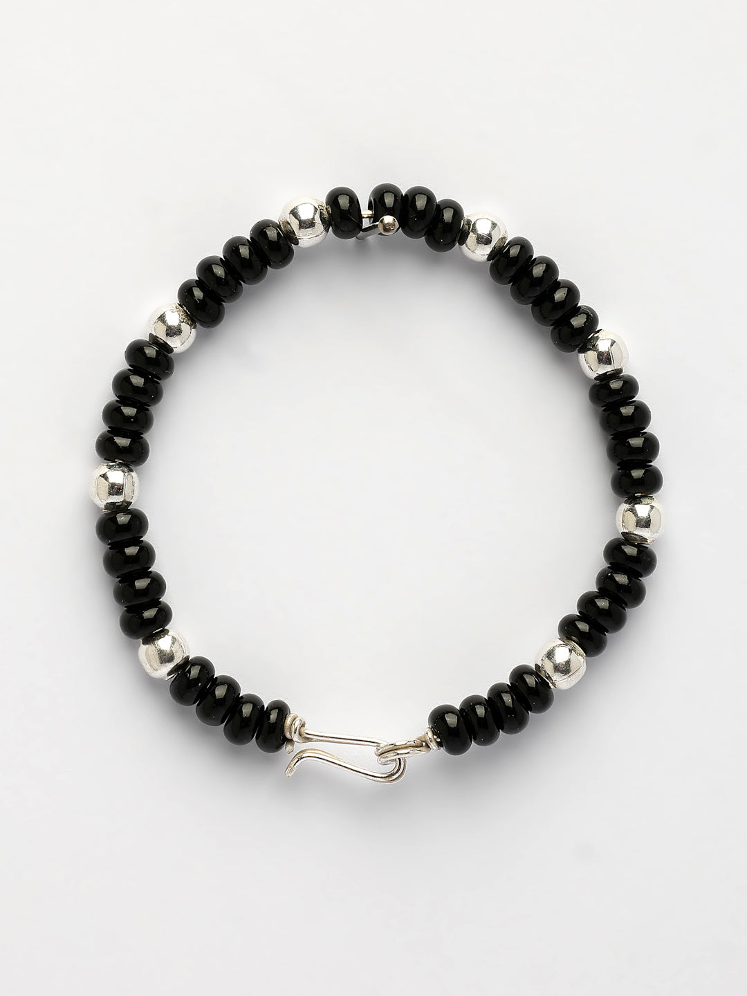 NVR Kids Pair of 2 Rhodium-Plated Artificial Beads Nazariya Link Bracelet - Swadesiicart