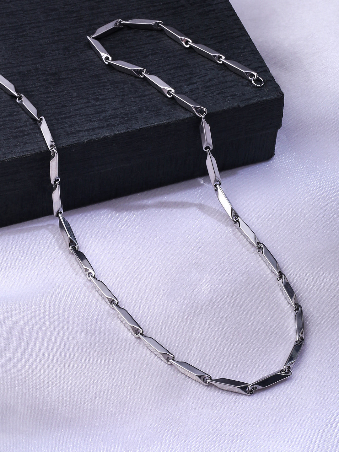 NVR Men Set of 3 Stainless Steel Trendy Stylish Chain 