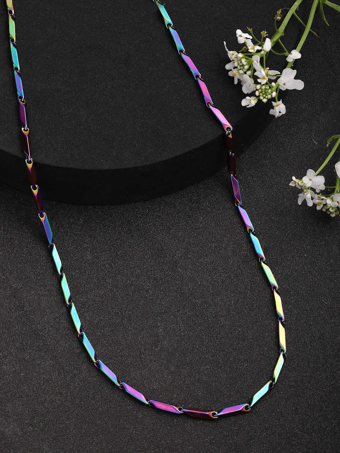NVR Men Set of 3 Stainless Steel Trendy Stylish Chain 