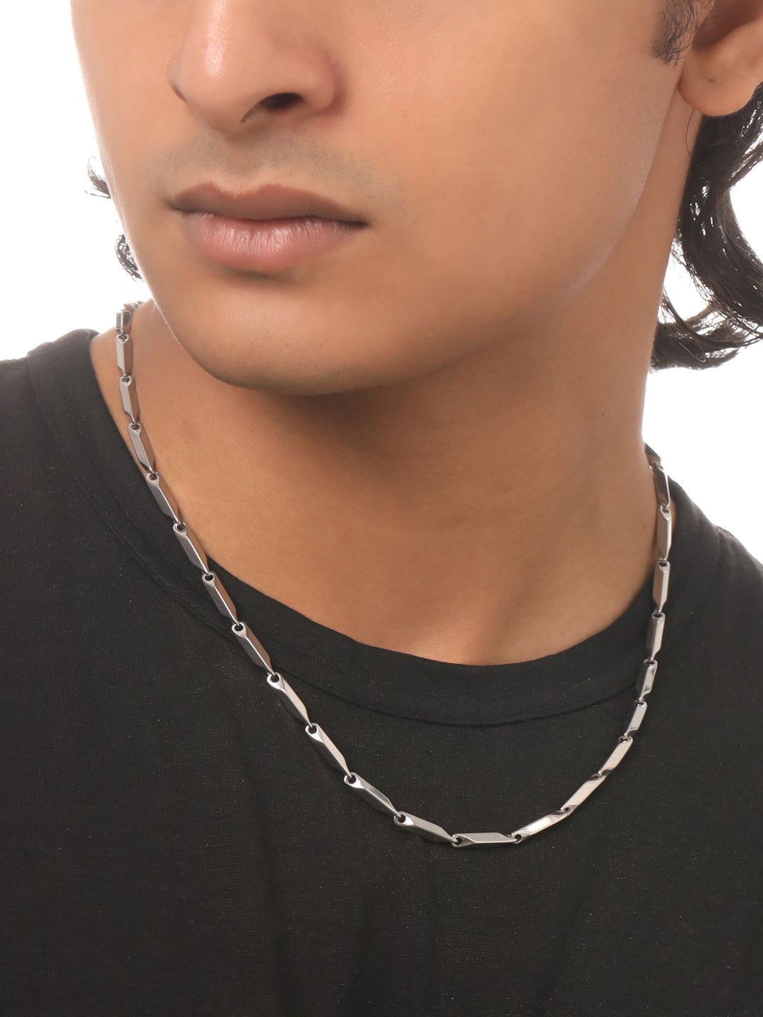 NVR Men Set of 3 Stainless Steel Trendy Stylish Chain 