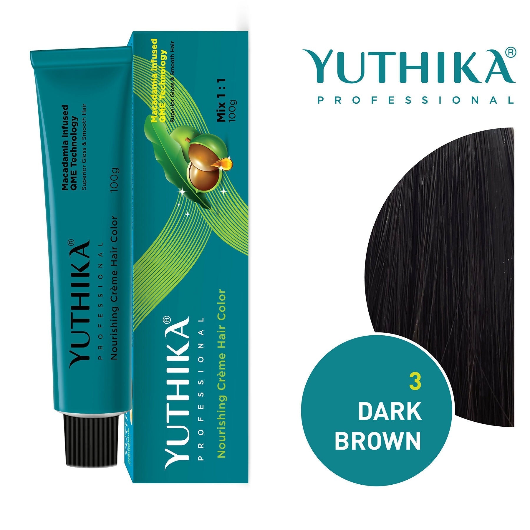 Yuthika Professional Creme Hair Colour - Dark Brown  Grab2Buy Yuthika Grab2Buy