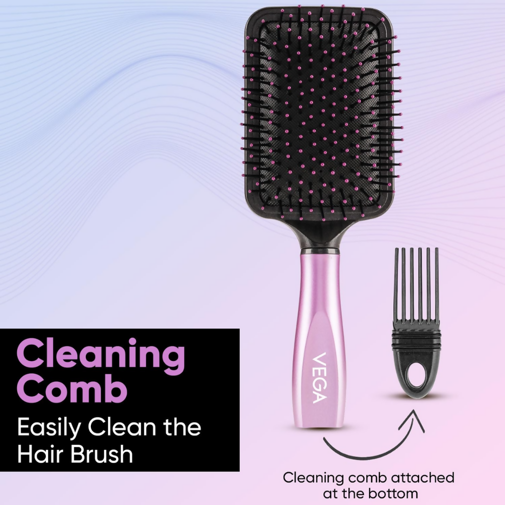 Vega Paddle Hair Brush with Cleaning Comb  Grab2Buy Vega Grab2Buy