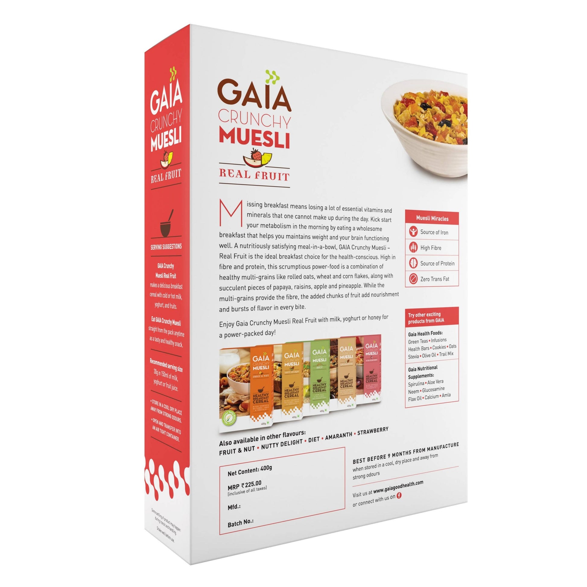 Gaia Crunchy Muesli–Real Fruit