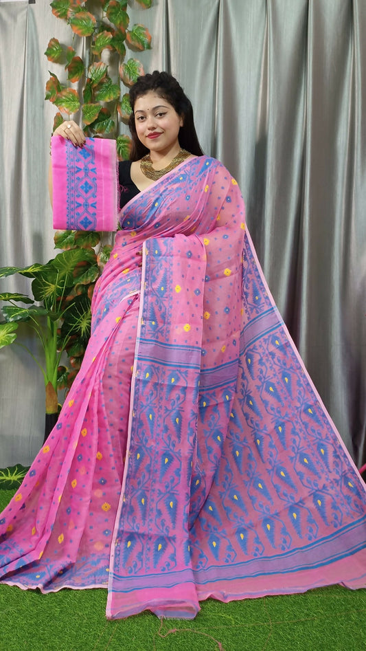 Exclusive Collection Pink Beautiful Jamdani Collection Grab2Buy