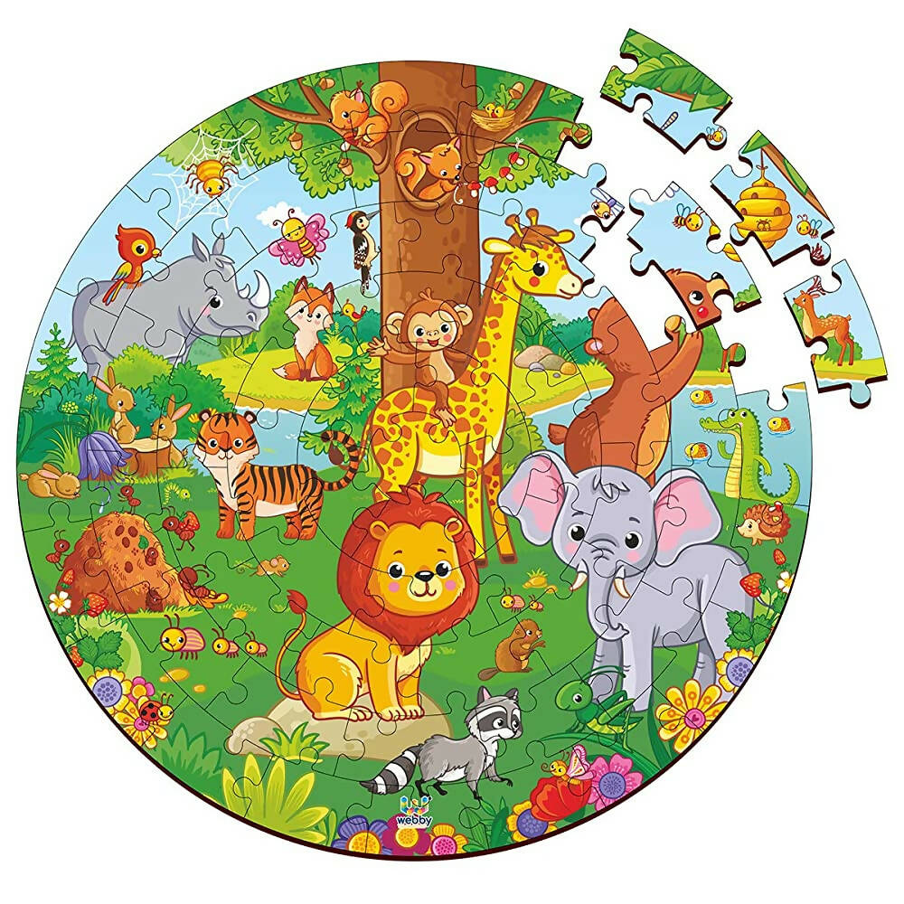 Webby Jungle Jigsaw Puzzle for Kids - 60 Pcs  Grab2Buy Webby Grab2Buy