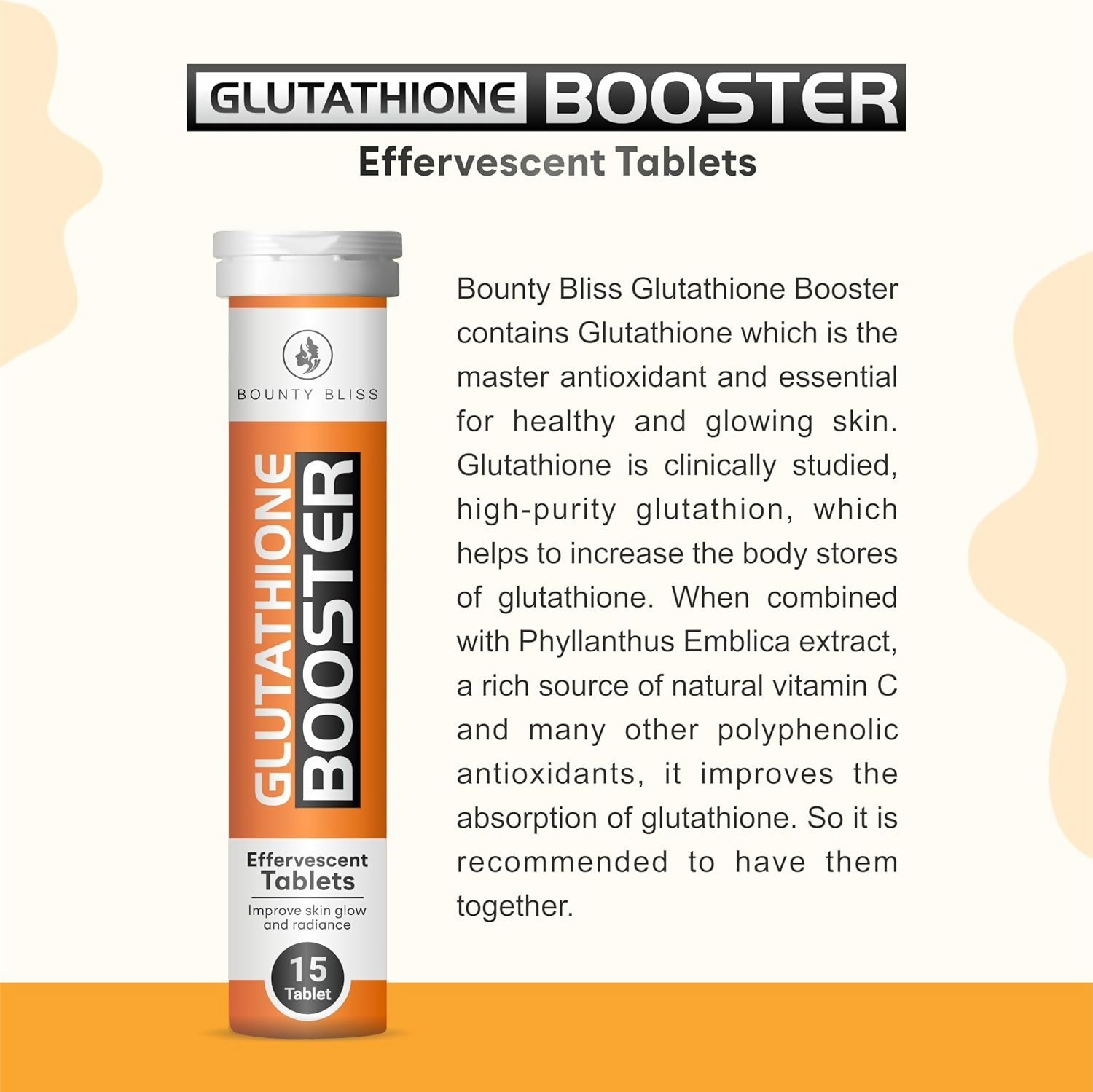 Bounty Bliss Glutathione Booster Effervescent Tablets 