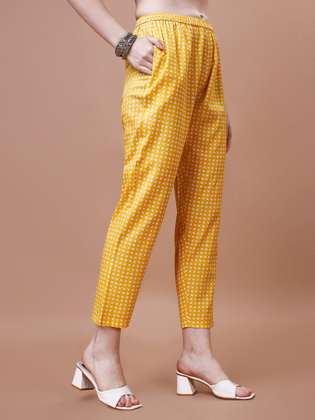 Mirror Embroidered & Striped Printed Cotton Kurta With Pant & Dupatta Set, Multicolor - Hiral Fashion